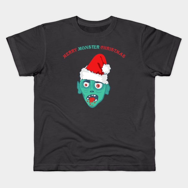 Merry Scary Christmas Kids T-Shirt by All About Nerds